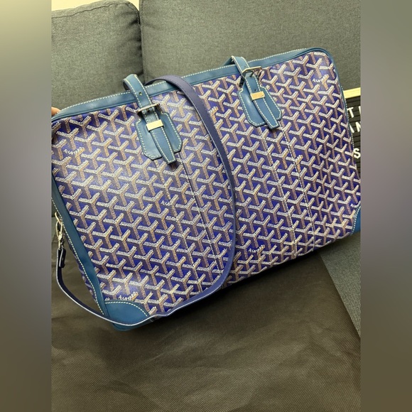 Goyard Blue Ambassade briefcase - Picture 8 of 16